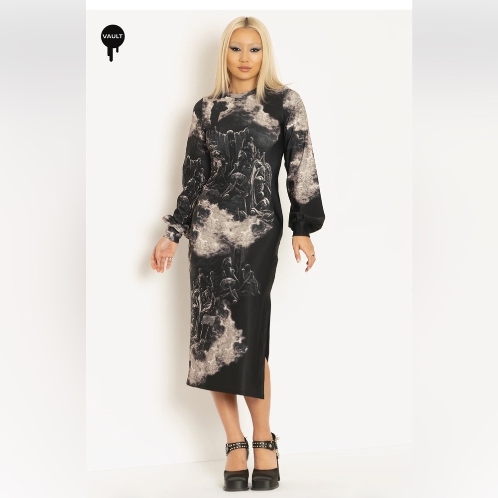 NWT Blackmilk Valley of Dry Bones Gustave Dore Bishop Midaxi Dress